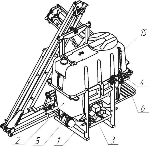 Схема опрыскивателя навесного
